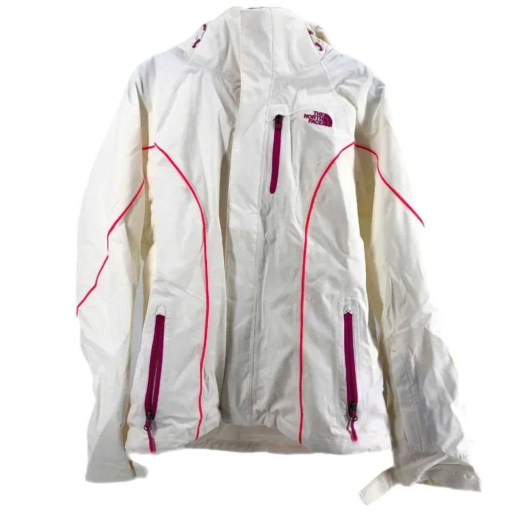 The North Face White & Pink Zip Jacket | Women's L - Picture 1 of 6